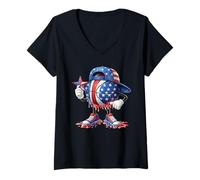 Femme Basket-Ball aux États-Unis T-Shirt avec Col en V