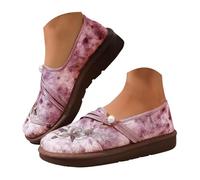 Femme Basket Chaussures Running Décontractées pour Femmes Brodées Et Ornées De Perles Confortables Quotidien Shoes Randonnée Marche Confortable Sport Mode Nu Pieds Été Chaussure Orthopediques Rose 38