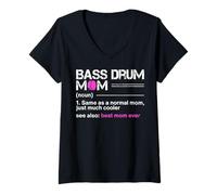 Femme Bass Drum Mom Noun Same As A Normal Mom Just Much Cool See T-Shirt avec Col en V