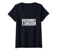 Femme Bassoonist and Sarcasm Funny Basson Player T-Shirt avec Col en V