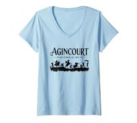Femme Bataille d'Azincourt T-Shirt avec Col en V