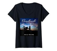 Femme Bataille de Chancellorsville Guerre Civile T-Shirt avec Col en V