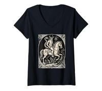 Femme Bathin Corned Guardian of The Night T-Shirt avec Col en V