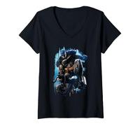 Femme Batman Absolute Rain Pose T-Shirt avec Col en V