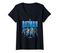Femme Batman Across The Years Line Up T-Shirt avec Col en V