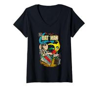 Femme Batman and Robin Comic Cover T-Shirt avec Col en V