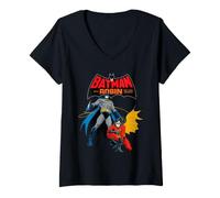 Femme Batman and Robin Ready T-Shirt avec Col en V