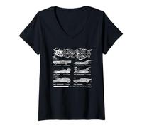 Femme Batman Batmobile Side Shots T-Shirt avec Col en V