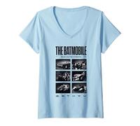 Femme Batman Batmobiles Live Shots T-Shirt avec Col en V