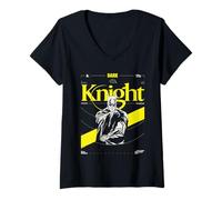 Femme Batman Dark Knight Cover T-Shirt avec Col en V
