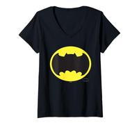 Femme Batman Frank Miller Wide Bat Logo T-Shirt avec Col en V