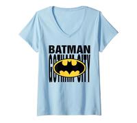 Femme Batman Gotham City Logo T-Shirt avec Col en V