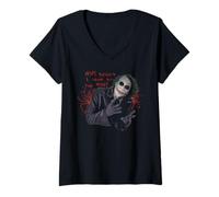 Femme Batman Joker Why Should I Have All The Fun T-Shirt avec Col en V