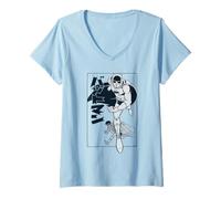 Femme Batman Robin Kanji Large Run T-Shirt avec Col en V