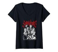 Femme Batman Super Villains Metal T-Shirt avec Col en V