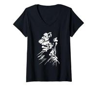 Femme Batman The Dark Knight Returns Dynamic Duo T-Shirt avec Col en V