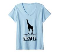 Femme Be A Giraffe Funny Girafe T-Shirt avec Col en V