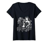 Femme Be A Good Girl Spicy Book Club Reading Dark Romance Graphic T-Shirt avec Col en V