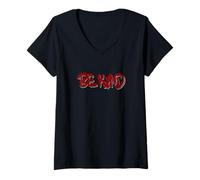 Femme Be Kind Spread Positivity Quote Design T-Shirt avec Col en V