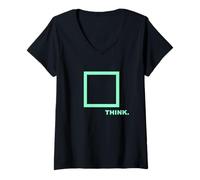 Femme Be Smart - Think Outside The Box T-Shirt avec Col en V