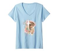 Femme Be The Reason Someone Believes Jesus Cross Prière Faith T-Shirt avec Col en V