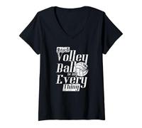 Femme Beach Volleyball is My Every Thing Beach Volleyball T-Shirt avec Col en V