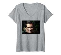 Femme Bear Grylls Survival Bushcraft Expert Man Vs Wild T-Shirt avec Col en V