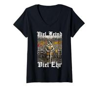 Femme Beaucoup d'ennemis, Beaucoup d'honneur Georg Von Frundsberg T-Shirt avec Col en V
