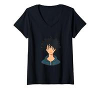 Femme Beauté mystérieuse T-Shirt avec Col en V