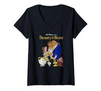 Femme Beauty and The Beast Eye to Eye T-Shirt avec Col en V