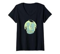 Femme Beavis and Butt-Head Aliens with UFO Retro Funny Cartoon T-Shirt avec Col en V