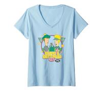 Femme Beavis and Butt-Head Golf Club '93 Distressed Portrait T-Shirt avec Col en V