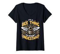 Femme Bee C'est Une Histoire d'abeille Que Vous ne comprendriez Pas T-Shirt avec Col en V