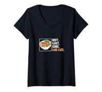 Femme Beefy Saucy Iconic Kare-Kare Filipino Cuisine Fans Kare-Kare T-Shirt avec Col en V