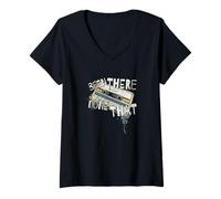 Femme Been There Done That Cassette Mixtape des années 90 T-Shirt avec Col en V