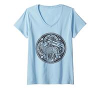 Femme Behold the Lamb Missel romain catholique traditionnel T-Shirt avec Col en V