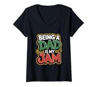 Femme Being A Mom is My Jam T-Shirt avec Col en V