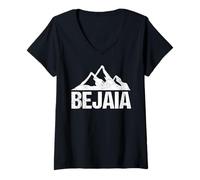 Femme Bejaia Algérie Atlas Montagnes Amazigh Racines berbères T-Shirt avec Col en V