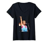 Femme Belinda Carlisle The Go-Go's We Got The Beat Michael Grecco T-Shirt avec Col en V