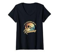 Femme Belle journée pour Courir T-Shirt avec Col en V