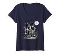 Femme Belphegor Le Prince Paresseux de l'Innovation T-Shirt avec Col en V