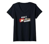 Femme Bend It Like A Boomer T-Shirt avec Col en V