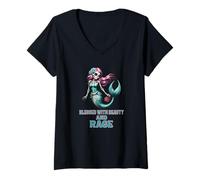Femme Bénie de beauté et de Rage, Maman ménopausée de Sassy Sugar Skull T-Shirt avec Col en V