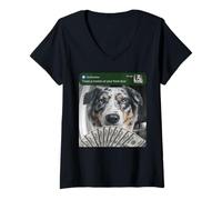 Femme Berger Australien There is Motion At Your Front Door Meme T-Shirt avec Col en V