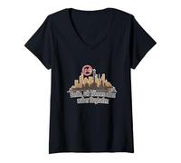 Femme Berlin sans Horizon de l'aéroport T-Shirt avec Col en V