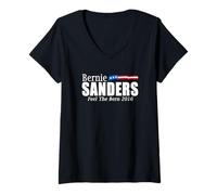 Femme Bernie Sanders T-Shirt Feel The Bern 2016 T-Shirt avec Col en V