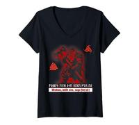 Femme Berserker Wotan Odin Germains Futhark Fonte Runes Vikings T-Shirt avec Col en V