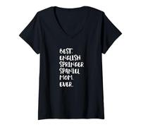 Femme Best English Springer Spaniel Mom Ever Springer Anglais T-Shirt avec Col en V
