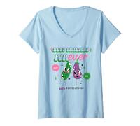 Femme Best Friends Forever - Life is Better with You (Graphique BFF) T-Shirt avec Col en V