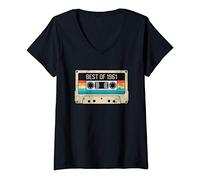 Femme Best Of 1961 Cadeau 59ème Anniversaire Naissance 59 Ans T-Shirt avec Col en V